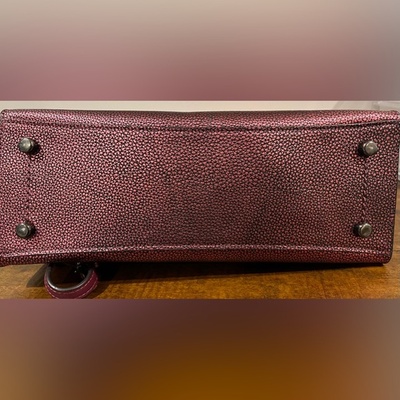 Coach Charlie Carryall in Metallic Berry/Gunmetal - Picture 4 of 7